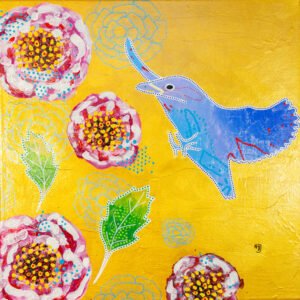 Tableau « BIRD » – Évasion bohème et éclat doré
