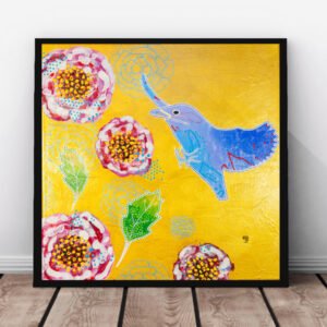Tableau « BIRD » – Évasion bohème et éclat doré