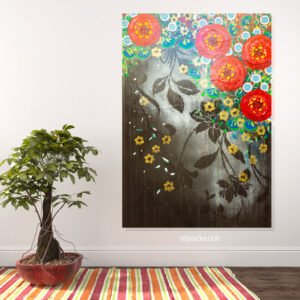 Tableau WINTER FLOWERS – art contemporain bohème