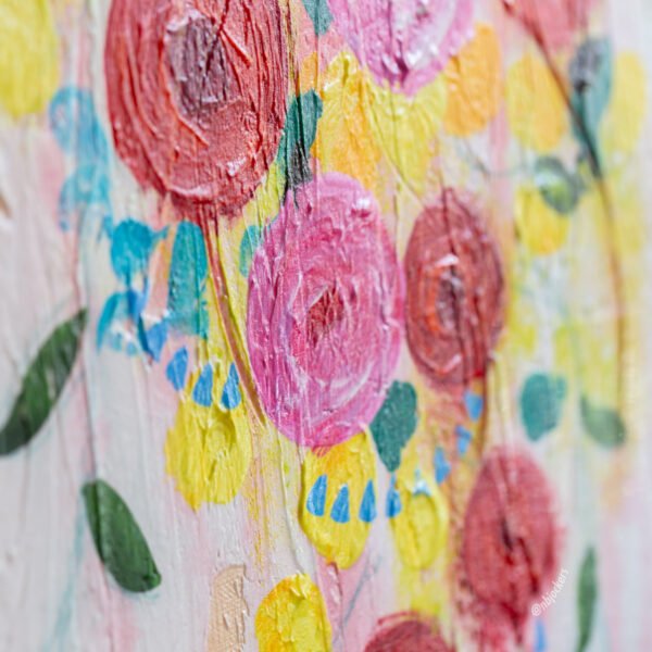 Tableau RAIN OF PEONY – art contemporain bohème – Image 3