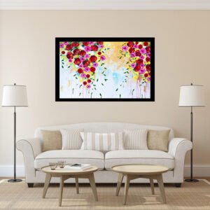 Tableau RAIN OF PEONY – art contemporain bohème