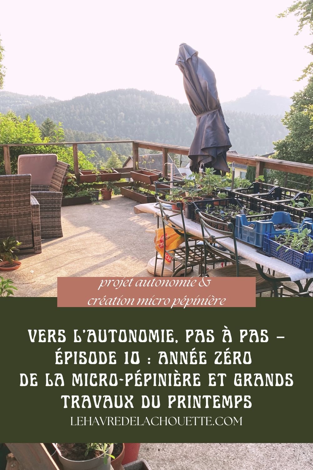 travaux projet autonomie alimentaire micro ferme pépinière
